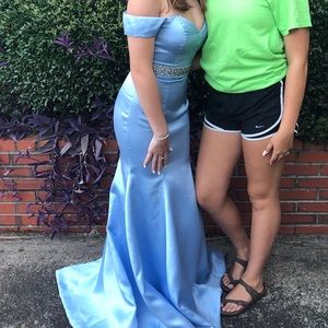 Light Blue Mermaid Style Dress